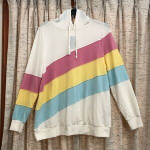 Torrid Lightweight French Terry Colorblock Pullover Hoodie